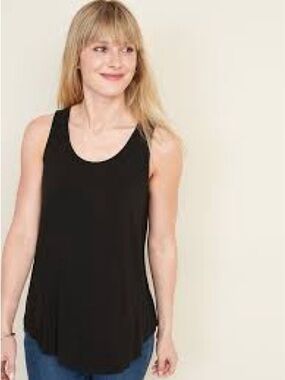 Old Navy Luxe Black Scoop Neck Tunic Tank